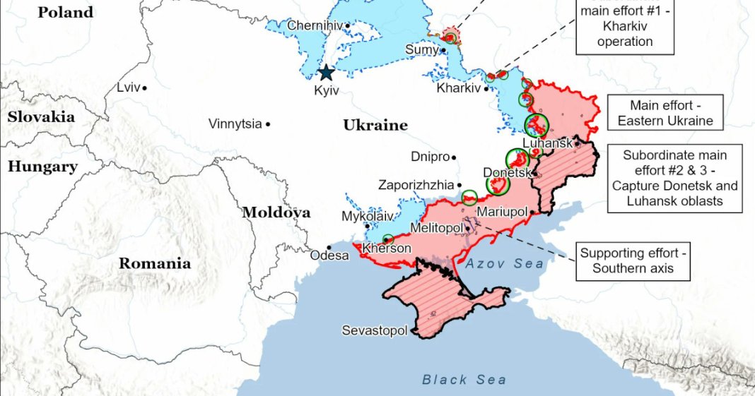 Strategia americană pentru Ucraina: Rusia ar câștiga fără conflict un teritoriu echivalent ca dimensiune cu Luxemburg.