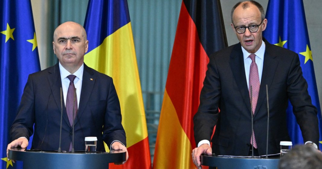 Bolojan și Merz, conferință comună: „Este esențială o participare sporită a statelor europene în finanțarea defensivă”