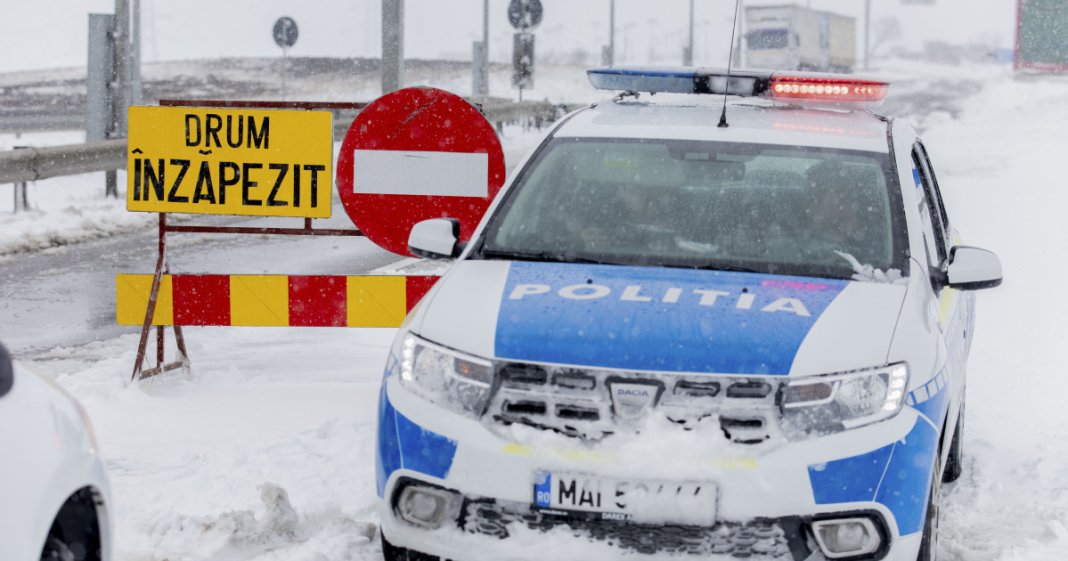 Iarnă aspră în România: Viscolul și precipitațiile de zăpadă au închis multe șosele, miercuri dimineață. Anunțul oficial al autorităților