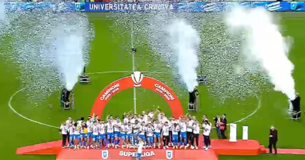 Superliga: Universitatea Craiova cucerește titlul de campioană a României după succesul de 5-0 în fața Universității Cluj. Gruparea...