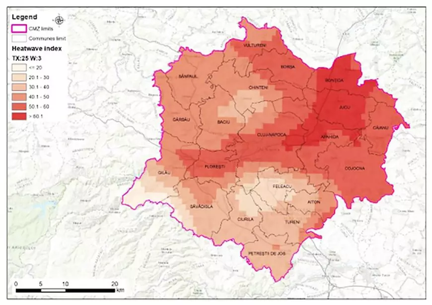 Harta climatică detaliată pe scară de cartier pentru un oraș din România. Precizie de 2 metri în ceea ce privește inundațiile. Harta climatică detaliată pe scară de cartier pentru un oraș din România. Precizie de 2 metri în ceea ce privește inundațiile.